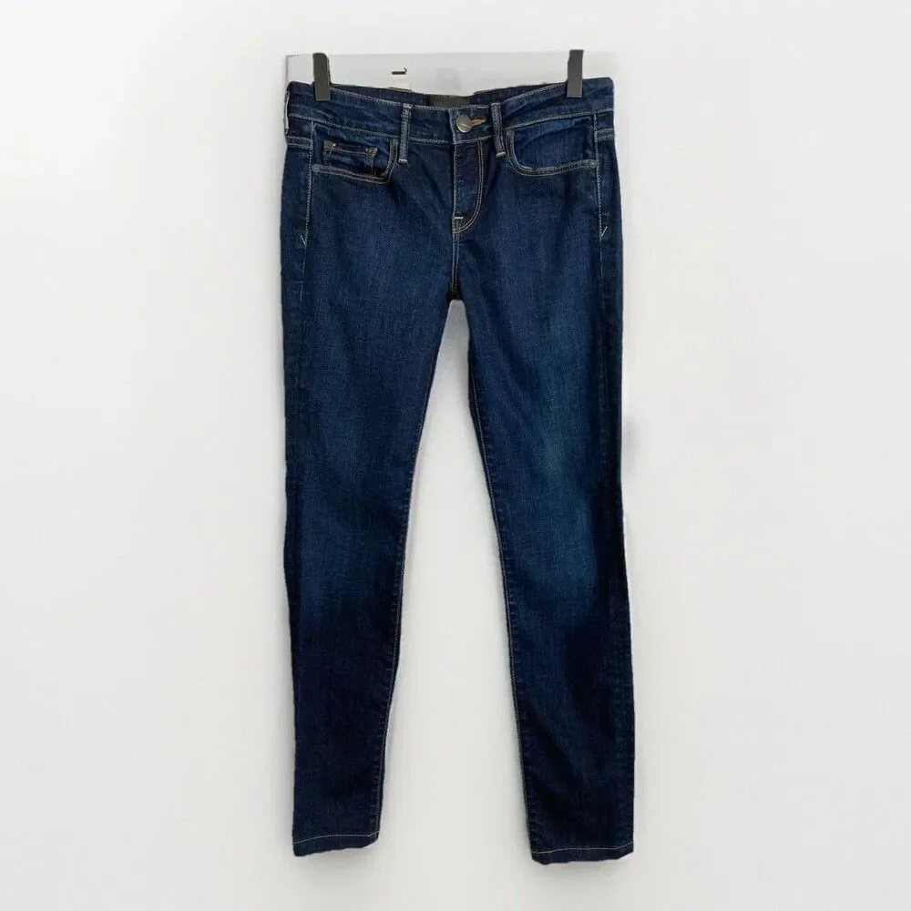 Vince Dylan Skinny Jeans Womens 25 Blue Low Rise Stretch Denim DV195-2096 USA
